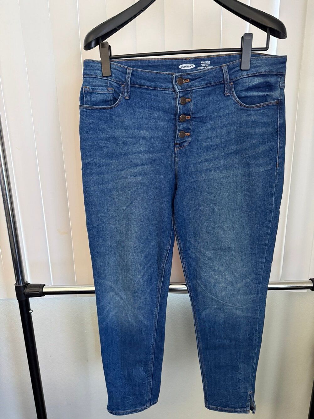 Women’s Old Navy Rockstar Super Skinny High-Rise Button-Fly Jeans Size 14